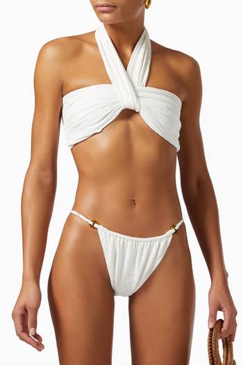 hover state of Herman Bikini Top in Textured Lycra