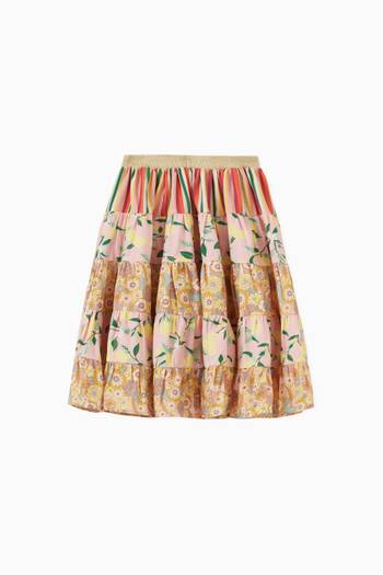 hover state of Stevie Patchwork Skirt in Cotton 
