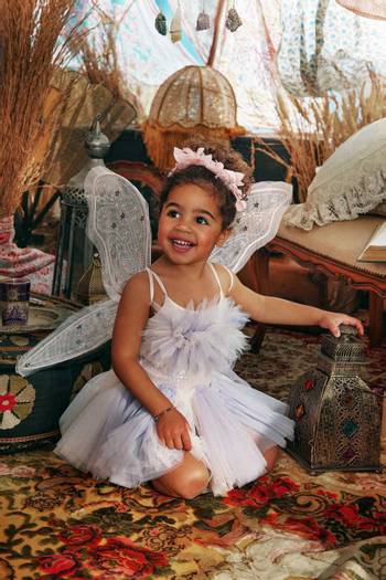 hover state of Crescent Moon Tutu Dress in Tulle  