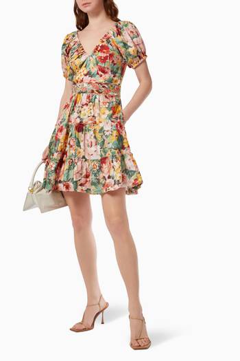 hover state of Into The Garden Mini Dress in Cotton 