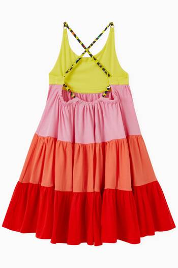 hover state of Spaghetti Strap Ruffled Dress in Cotton  
