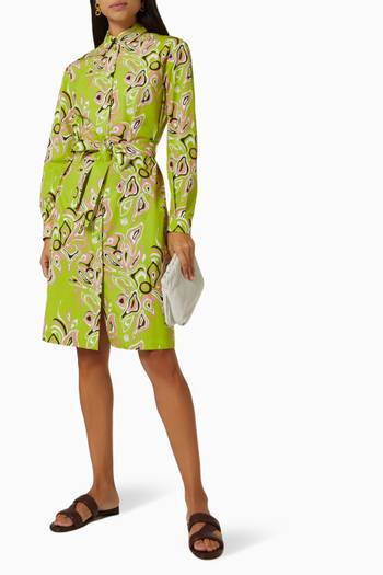 hover state of African-Print Shirt Dress