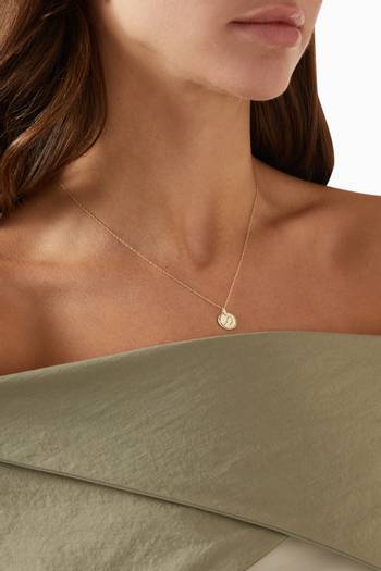 hover state of Mini Libra Medallion Necklace in 10kt Yellow Gold  