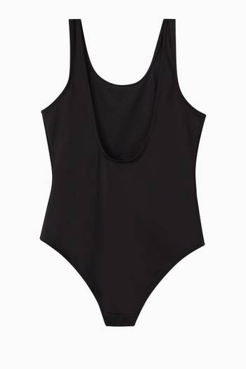 hover state of Logo One-Piece Swimsuit in Recycled Nylon Blend