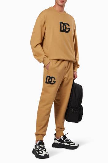 hover state of DG Logo Patch Sweatpants in Cotton Fleece