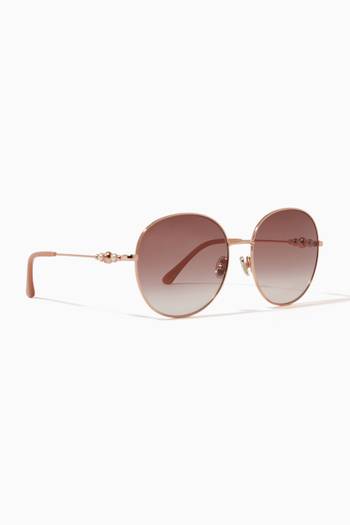 hover state of Birdie Round Sunglasses in Metal 