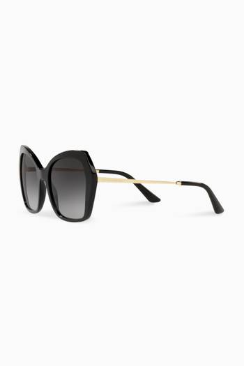 hover state of Cat Eye Sunglasses in Acetate & Metal