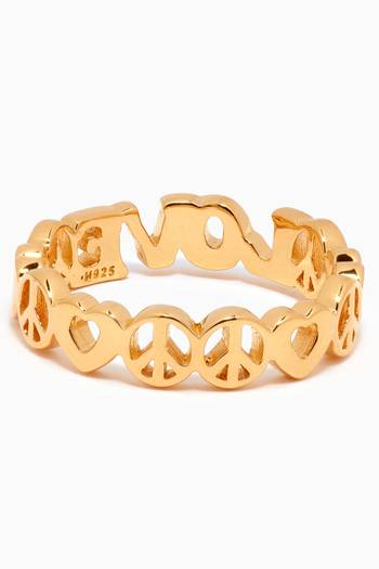 hover state of Share the Love Stacking Ring in 18kt Gold-plated Vermeil  