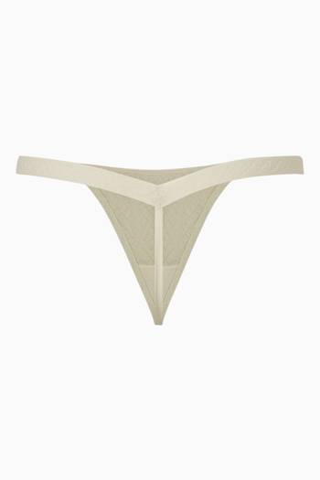 hover state of Logo-mesh Skimpy Thongs in Stretch-nylon
