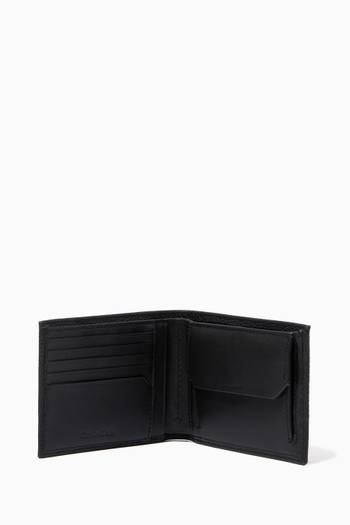 hover state of CK Logo Bi-fold Wallet in Leather      
