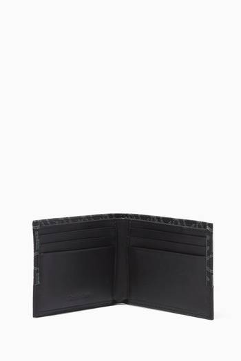 hover state of Subtle Mono Billfold Wallet in Recycled Polyester and PU