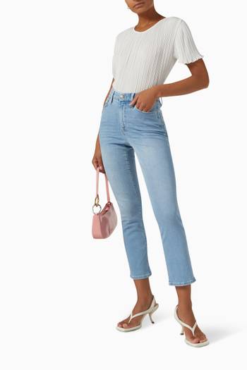 hover state of Good Straight Natural Fray Hem Jeans