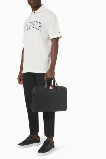 hover state of Midtown Stripe Computer Bag in Faux Leather