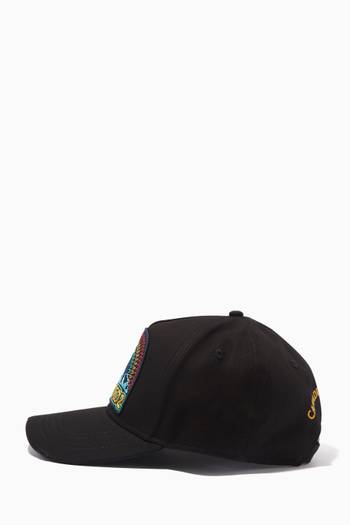 hover state of Rainbow Baseball Cap in Cotton Twill