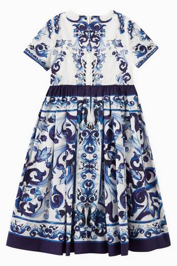 hover state of Majolica Print Dress in Cotton