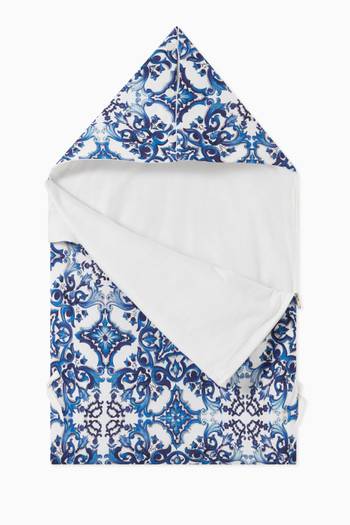 hover state of Majolica-printed Sleeping Bag in Cotton