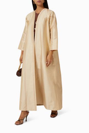 hover state of Abaya Set in Silk & Chiffon