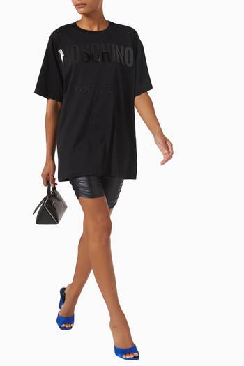 hover state of Moschino Couture Oversized T-shirt in Organic Cotton
