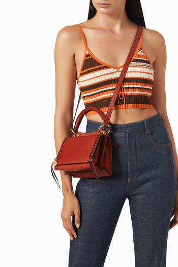 hover state of Mini Tilda Crossbody Bag in Smooth & Suede Cowhide