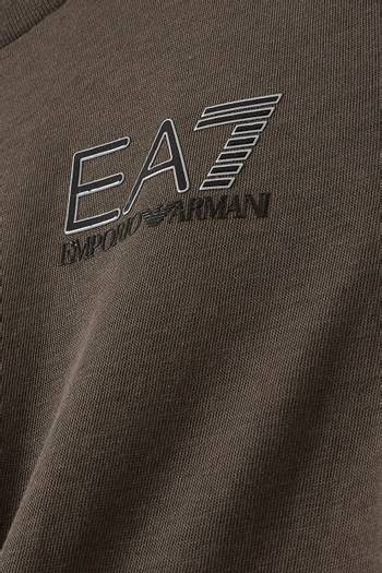 hover state of EA7 Logo Patch T-shirt in Cotton