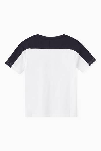 hover state of Contrast EA7 Logo Print T-shirt in Cotton