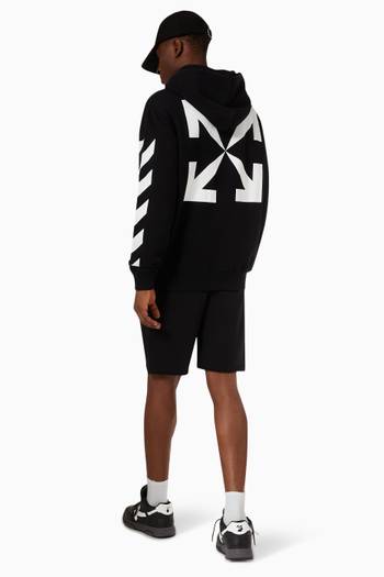 hover state of Diagonal Arrow Slim Hoodie in Cotton 