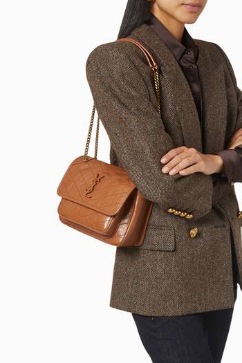 hover state of Baby Niki Crinkled Vintage Bag in Leather