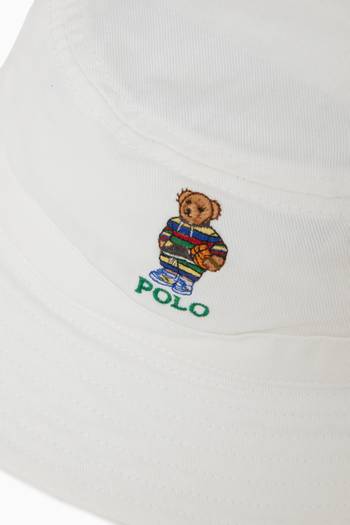 hover state of Polo Bear Bucket Hat in Cotton