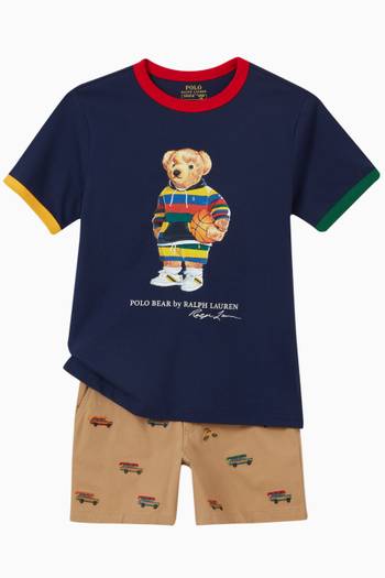 hover state of Logo Teddy Bear T-shirt in Cotton