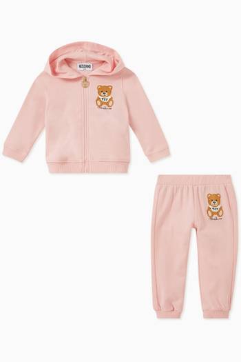 hover state of Teddy Toy Logo Print Tracksuit in Cotton Jersey
