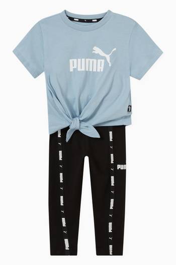 hover state of Puma Power Cropped Leggings in Cotton Jersey