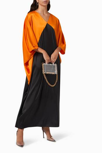 hover state of Colour-block Kaftan in Satin