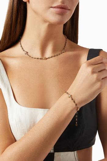 hover state of Roxanne Chain Bracelet in 18kt Gold-plated Brass   