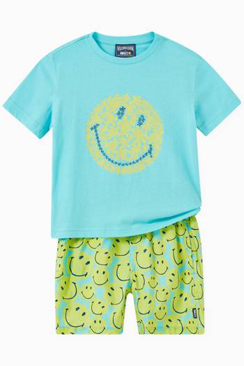 hover state of x Smiley T-shirt in Cotton
