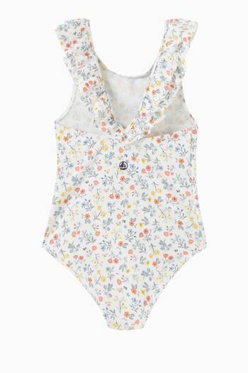 hover state of Floral One-Piece Swimsuit