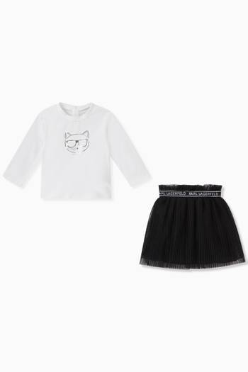 hover state of Choupette Skirt Set in Cotton & Polyester
