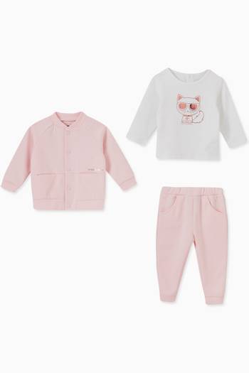 hover state of Choupette Print Jogging Set in Cotton