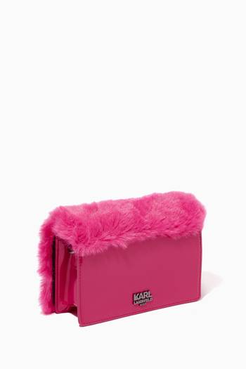 hover state of Choupette Shoulder Bag in Faux Fur & Leather