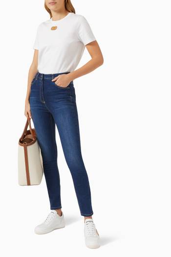 hover state of Five-pocket Skinny Jeans in Cotton Denim