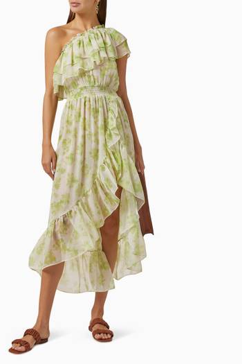 hover state of Rumi One-shoulder Dress in Chiffon