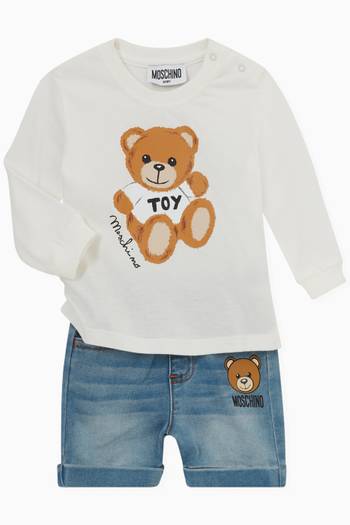 hover state of Teddy Bear Print T-Shirt in Jersey