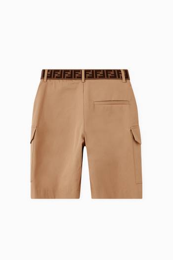 hover state of Logo Bermuda Shorts in Cotton Gabardine