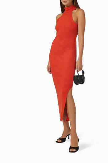 hover state of Alloy Midi Dress in Ribbed Viscose