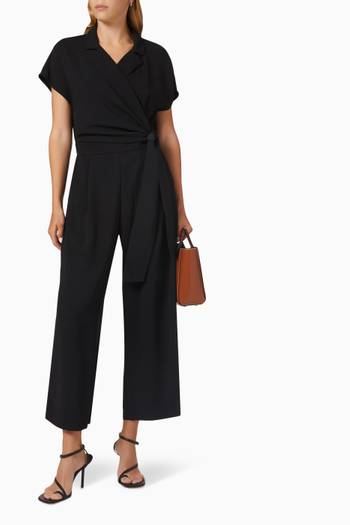 hover state of Reggia Wide-leg Jumpsuit in Recycled Crepe