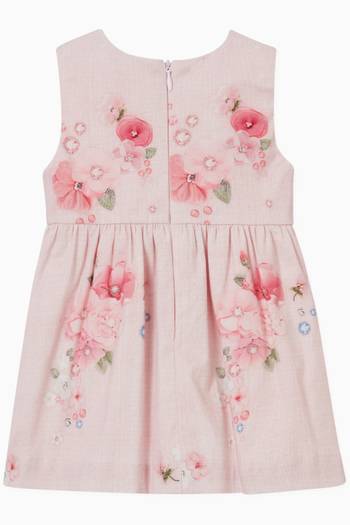 hover state of Floral Bow Dress in Cotton