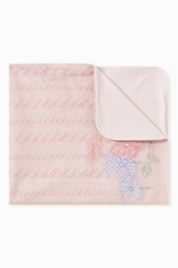 hover state of Floral Bunny Blanket in Cotton