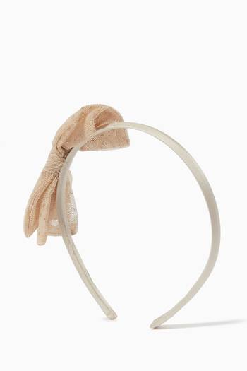 hover state of Party Bow Headband in Satin