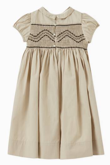 hover state of Smocked Dress in Cotton