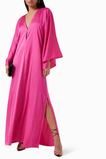 hover state of Franze Bell-sleeve Maxi Dress in Satin