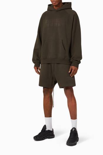 hover state of Drawstring Logo Shorts in Fleece